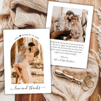 Simple Amour et Merci Script Photo Arch Mariage