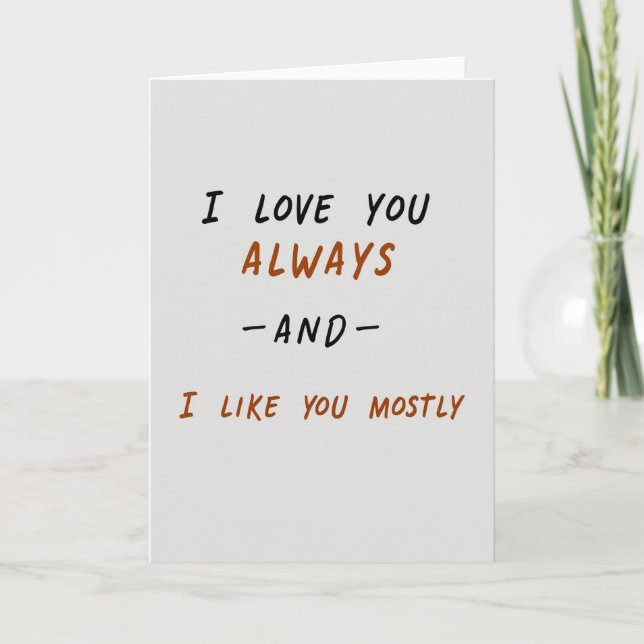 Simple Amour Toujours Comme Surtout Carte (Devant)