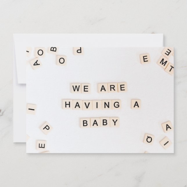 Simple annonce de naissance sur des pierres à lett (Devant)