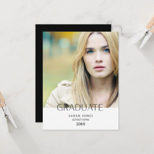 Simple Annonce de Remise de Diplôme avec Photo d'É