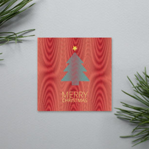 Simple arbre de Noël Rouge et Vert rayures Trippy