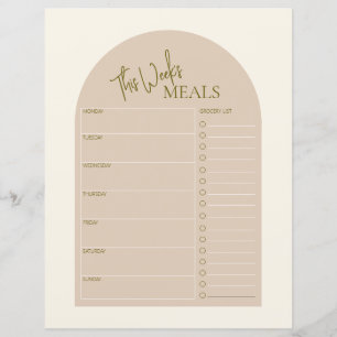 Simple Arc Texte minimal Planificateur de repas he