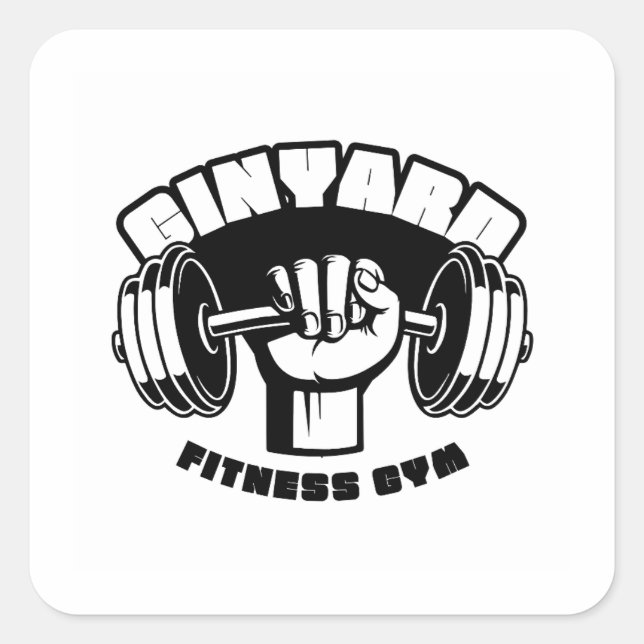 Simple autocollant de gym / fitness | plus fort ch (Devant)
