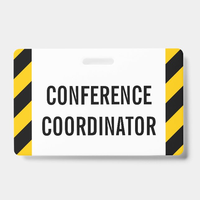 Simple badge "COORDINATEUR DE CONFÉRENCE" (Avant)