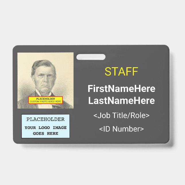 Simple badge d'identification du personnel (Avant)