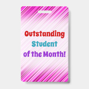 Simple Badge "Étudiant exceptionnel du mois !"