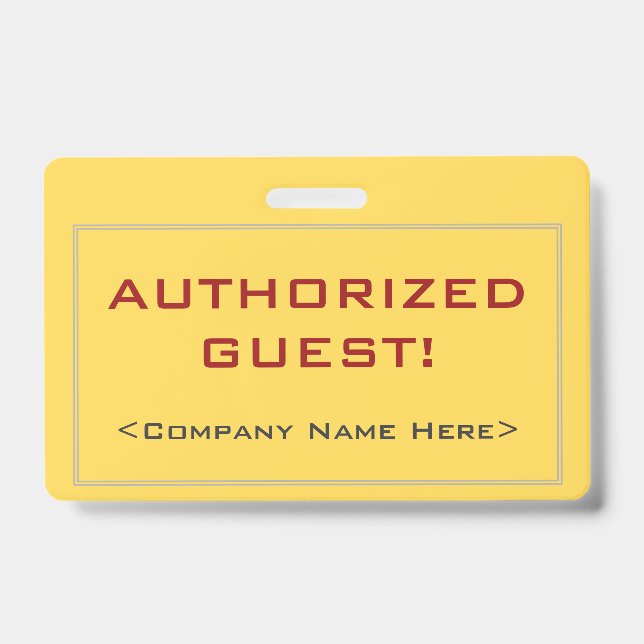 Simple badge "INVITÉ AUTORISÉ !" (Avant)
