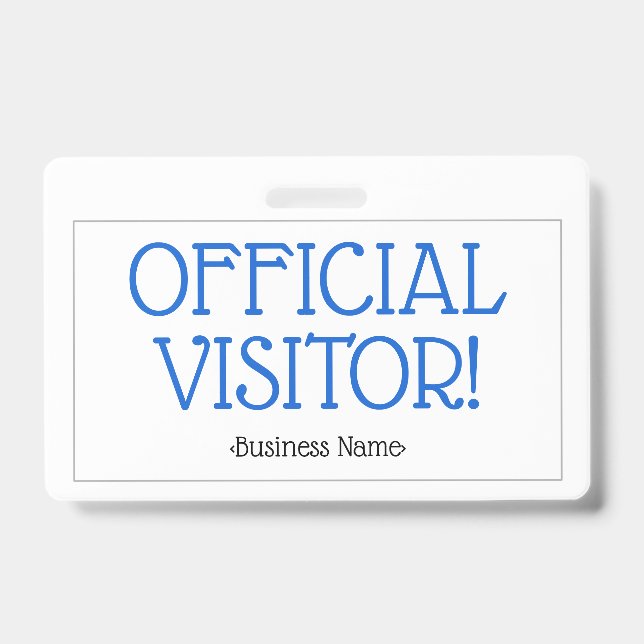 Simple badge "VISITEUR OFFICIEL !" (Avant)