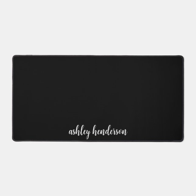 Simple Basic Ajouter le nom Monogramme noir et bla (Recto)