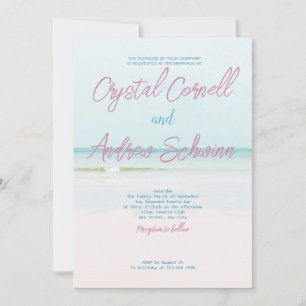 Simple Beach Wedding Invitation