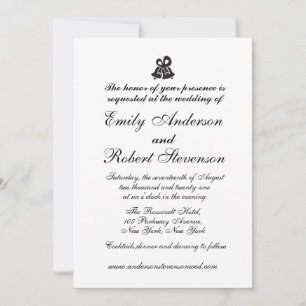 Simple Black and White Elegant Wedding Invitation