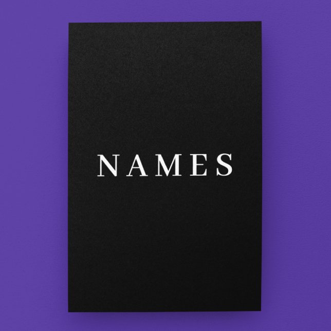 Simple Black Custom Ajouter Votre Nom Élégant (Créateur téléchargé)