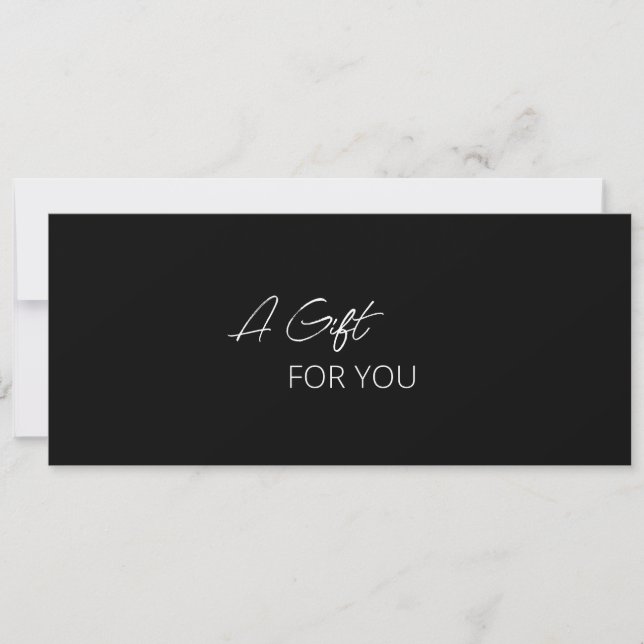 Simple Black Elegant Moderne Certificat Cadeau (Devant)