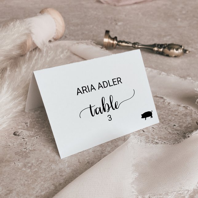 Simple Black Pork Repas Option Carte Place (Créateur téléchargé)