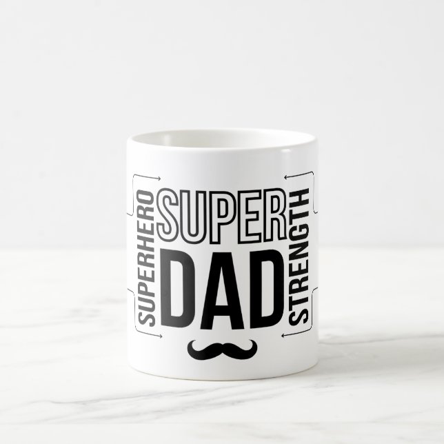 Simple Black Super Papa Mug (Centre)
