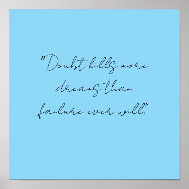 simple black white hand written quote art poster (Devant)