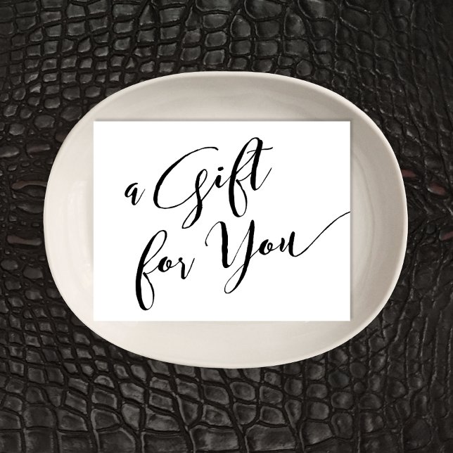 Simple blanc manuscrit Calligraphie Script Cadeau (Créateur téléchargé)