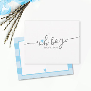 Simple Blue Heart Boy Baby shower Budget Merci
