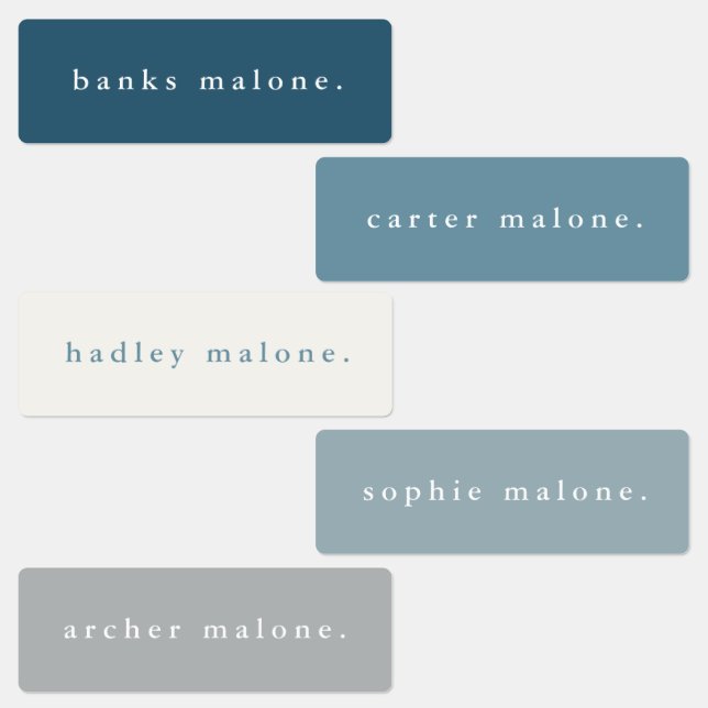 Simple Boho Rainbow Waterproof Nom Étiquettes (Groupe)