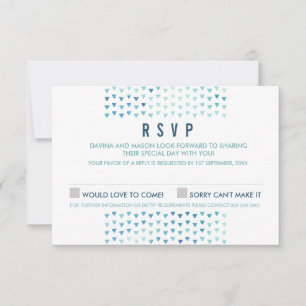 SIMPLE BOHO RSVP triangle moderne motif bleu