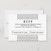 SIMPLE BOHO RSVP triangle moderne motif noir