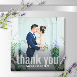 Simple Bold Moderne Merci Mariage Magnet photo<br><div class="desc">Simple Bold Élégant Merci Mariage Magnet photo</div>
