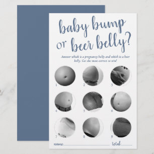 Simple bosse ou ventre Dusty Blue Game Card