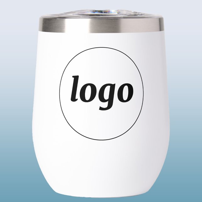 Simple branding commercial de l'entreprise promoti (Simple logo business branding promotional thermal wine tumbler)