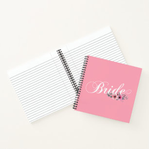 Simple Bride Floral Calligraphy Cahier