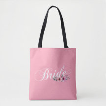 Simple Bride Floral Calligraphy | Sac fourre-tout