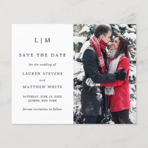 Simple Budget Save the Date Noir et Blanc