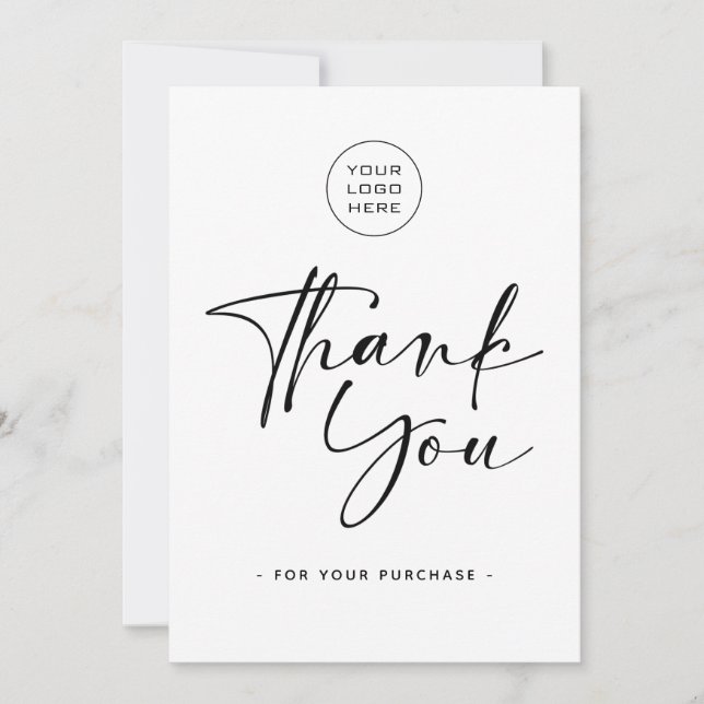 Simple Business Carte de remerciements - Ajouter u (Devant)