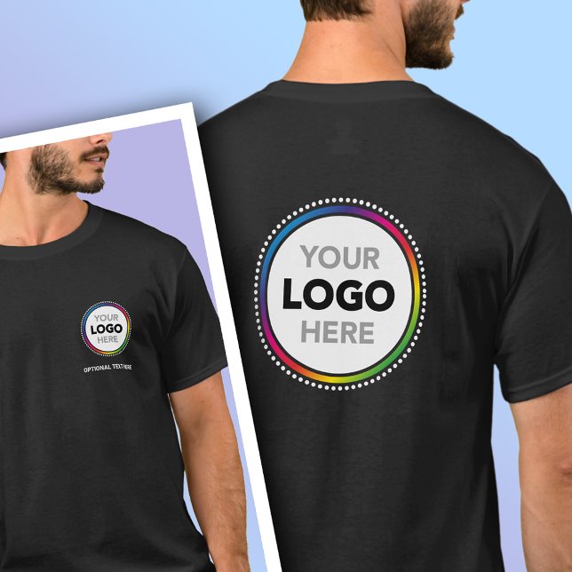Simple Business Logo T-Shirt - Front & Back Print (Créateur téléchargé)