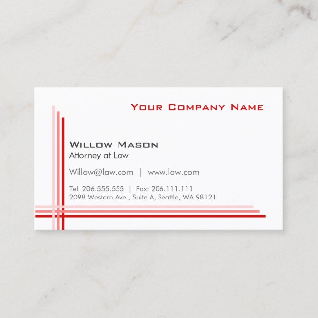 Simple cadre blanc, Carte de visite professionnel (Devant)