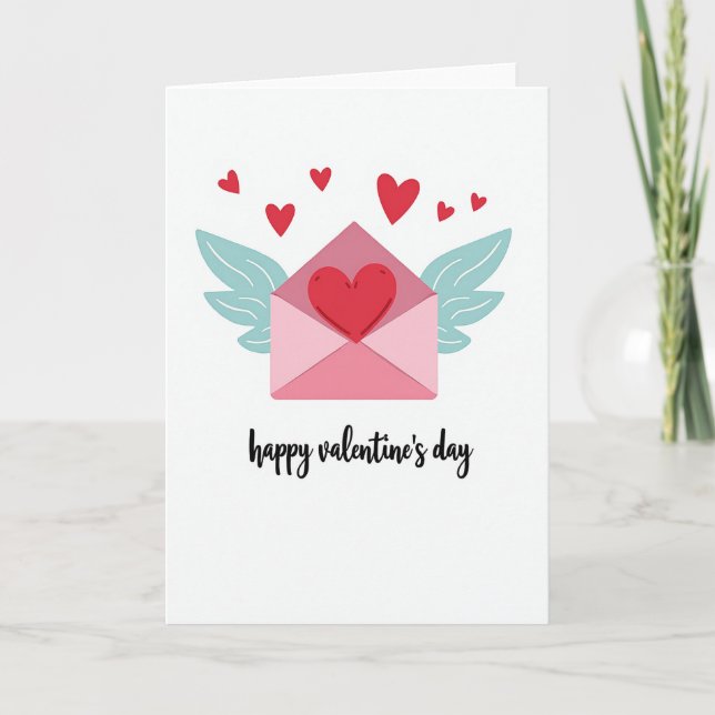 Simple Carte de Lettre d'Amour de la Saint-Valenti (Devant)