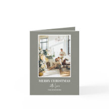 Simple Carte de Noël Vert Sauge Photo