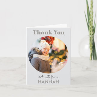 Simple Carte de Remerciement de Noël avec Photo Pe