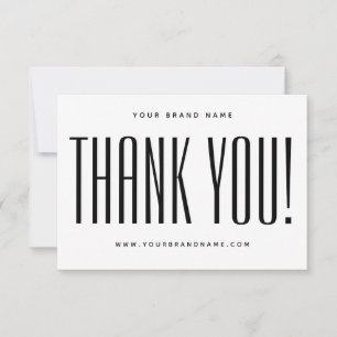 Simple carte de remerciements d'affaires minimalis