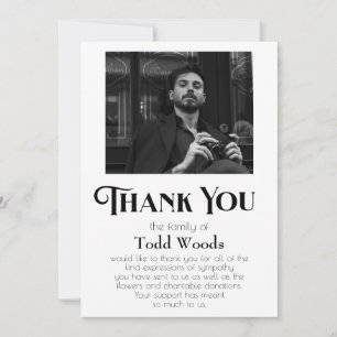 Simple Carte de remerciements de Sympathie pour le