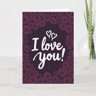 Simple Carte de Roses Je T'Aime