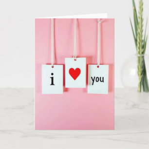 Simple Carte de Tag I Heart You