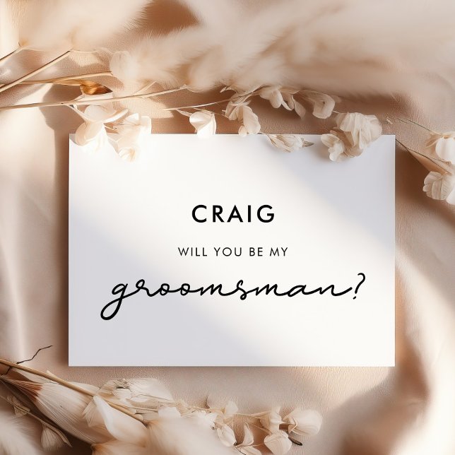 Simple Carte de témoin de mariage pour lui (Créateur téléchargé)