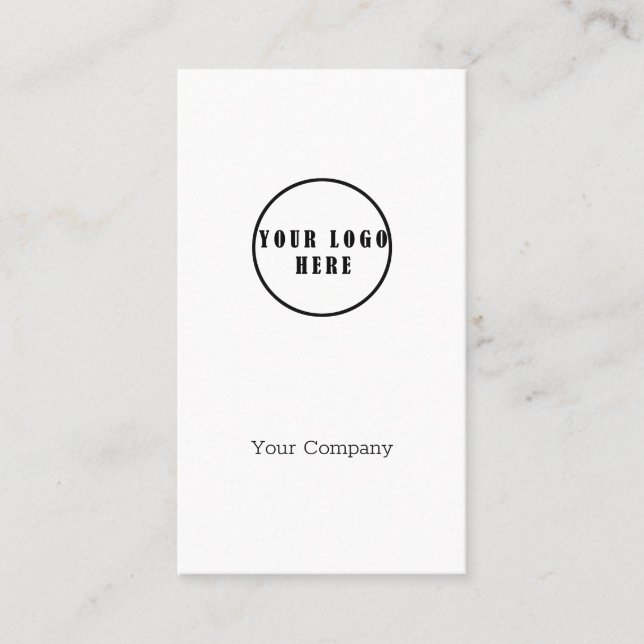 Simple carte de visite commerciale du logo blanc-n (Devant)