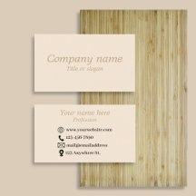 Simple Carte de visite minimaliste beige