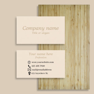 Simple Carte de visite minimaliste beige