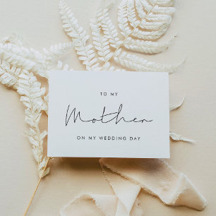 Simple Carte pour ma mère le jour de mon mariage
