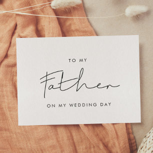 Simple Carte pour mon père le jour de mon mariage