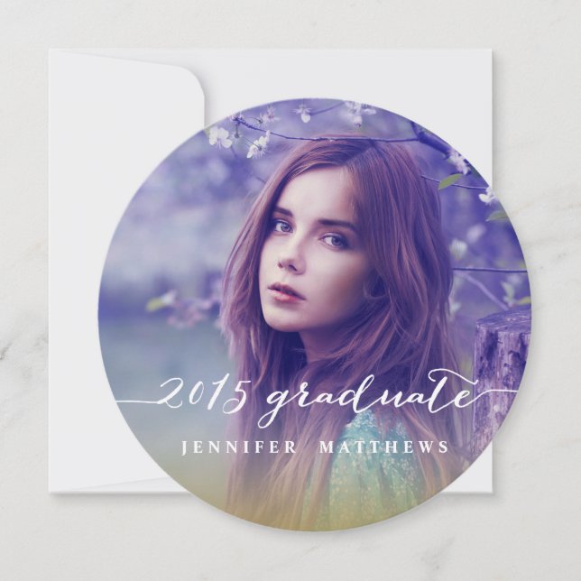 Simple Chalkboard 2015 Graduation Party Invitation (Devant)
