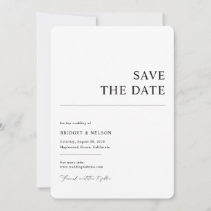 Simple Chic Enregistrer La Carte D'Annonce De Date