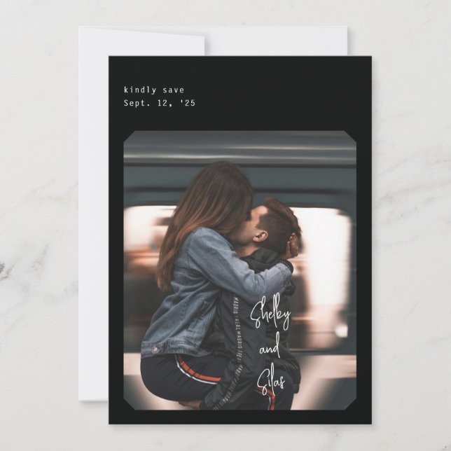Simple Chic Enregistrer la carte Date (Devant)